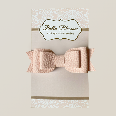 Ruby Apricot Baby Bow Clip - Bella Blossom Bows