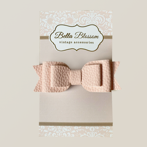 Ruby Apricot Baby Bow Clip - Bella Blossom Bows