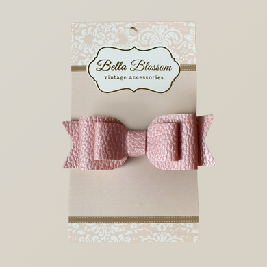 Ruby Pastel Pink Baby Bow Clip - Bella Blossom Bows