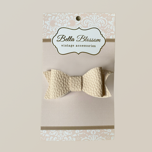 Lexie Sand Baby Bow Clip - Bella Blossom Bows