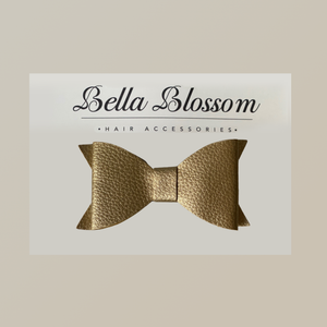 Stormi Classic Gold Baby Bow Large Clip - Bella Blossom Bows