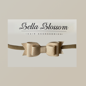 Stormi Creamy Custard Baby Bow - Headband - Bella Blossom Bows