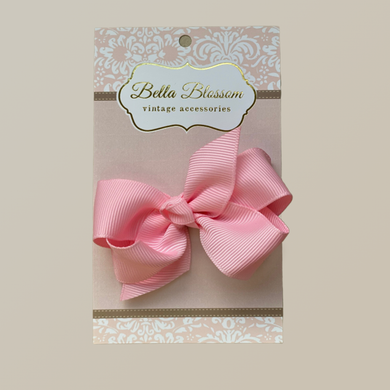 Lola Poppy Pink Baby Bow Clip - Bella Blossom Bows