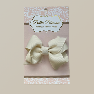 Lola Ivory Baby Bow Clip - Bella Blossom Bows