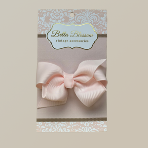 Lola Marshmallow Pink Baby Bow Clip - Bella Blossom Bows