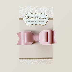 Ruby Strawberry Pink Baby Bow Clip - Bella Blossom Bows